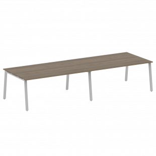 Metal System Перег. стол (2 столешницы) на А-образном м/к БА.ПРГ-2.5 Вяз/Серый металл 3600*1235*750