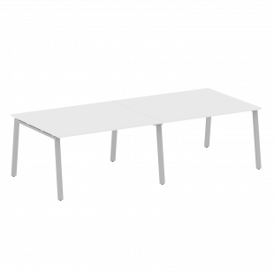 Metal System Перег. стол (2 столешницы) на А-образном м/к БА.ПРГ-2.3 Белый/Серый металл 2800*1235*750