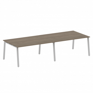Metal System Перег. стол (2 столешницы) на А-образном м/к БА.ПРГ-2.4 Вяз/Серый металл 3200*1235*750