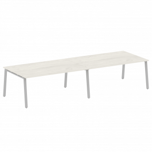 Metal System Перег. стол (2 столешницы) на А-образном м/к БА.ПРГ-2.5 Дуб наварра/Серый металл 3600*1235*750