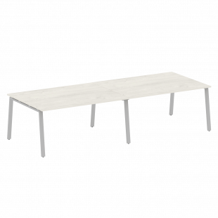 Metal System Перег. стол (2 столешницы) на А-образном м/к БА.ПРГ-2.4 Дуб наварра/Серый металл 3200*1235*750