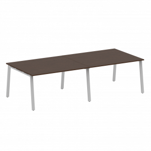Metal System Перег. стол (2 столешницы) на А-образном м/к БА.ПРГ-2.3 Венге/Серый металл 2800*1235*750