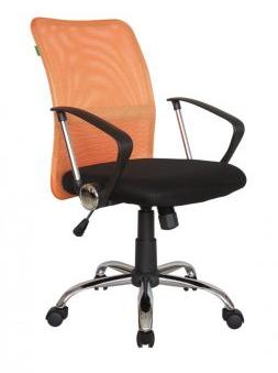 Кресло RCH 8075 Чёрная ткань/Оранжевая сетка (DW-05)