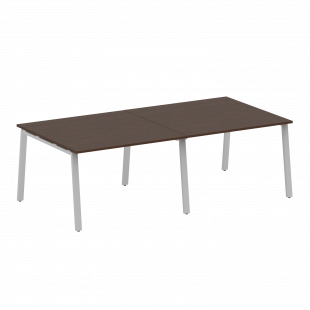 Metal System Перег. стол (2 столешницы) на А-образном м/к БА.ПРГ-2.2 Венге/Серый металл 2400*1235*750