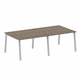 Metal System Перег. стол (2 столешницы) на А-образном м/к БА.ПРГ-2.2 Вяз/Серый металл 2400*1235*750