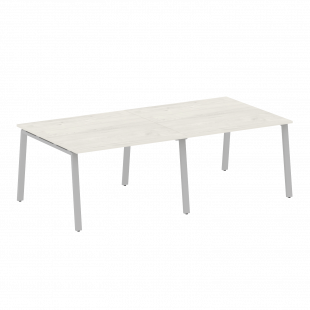 Metal System Перег. стол (2 столешницы) на А-образном м/к БА.ПРГ-2.2 Дуб наварра/Серый металл 2400*1235*750
