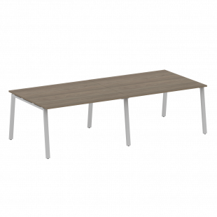 Metal System Перег. стол (2 столешницы) на А-образном м/к БА.ПРГ-2.3 Вяз/Серый металл 2800*1235*750