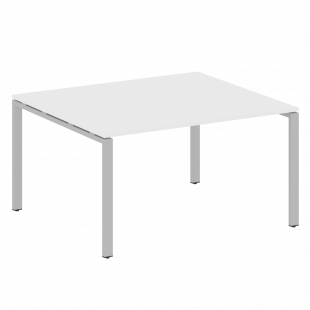 Metal System Перег. стол (1 столешница) на П-образном м/к БП.ПРГ-1.3 Белый/Серый металл 1400*1235*750
