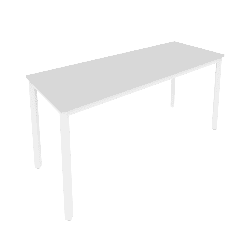 Slim Стол письменный на металлокаркасе С.СП-6.1 Серый/Белый металл 1580*600*750