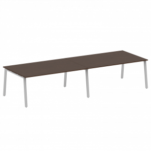 Metal System Перег. стол (2 столешницы) на А-образном м/к БА.ПРГ-2.5 Венге/Серый металл 3600*1235*750