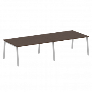 Metal System Перег. стол (2 столешницы) на А-образном м/к БА.ПРГ-2.4 Венге/Серый металл 3200*1235*750