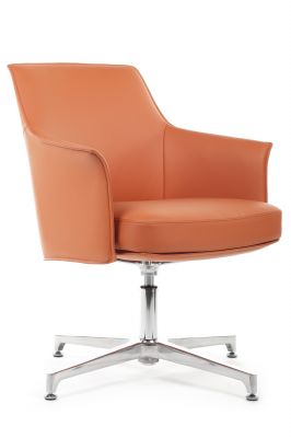 Кресло С1918 Оранжевый (3A ND9713) натуральная кожа 68*68*85