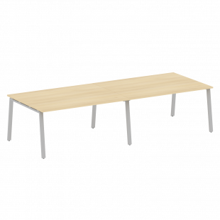 Metal System Перег. стол (2 столешницы) на А-образном м/к БА.ПРГ-2.4 Акация/Серый металл 3200*1235*750