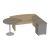 Купить берлин rus стол руководителя угловой с тумбой и брифингом сртб 18-150r (235х200х76)
