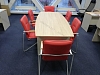 Проект - светлый конференц стол на 6 человек + креасные стулья самба