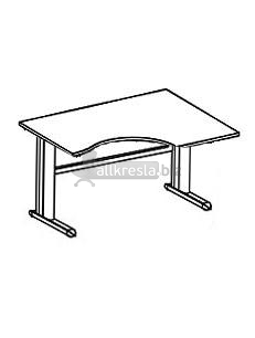 Купить эрго rus стол письменный на металлокаркасе с приставными сторонами 80 и 60 см ем125r (1400х1100х760)
