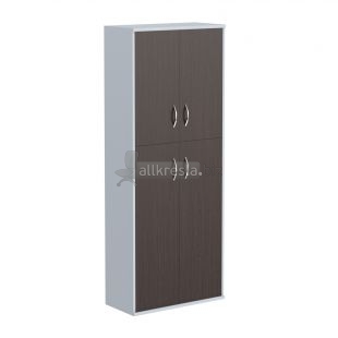 IMAGO Шкаф с глухими малыми и средними дверьми СТ-1.8 Венге Магия/Металлик