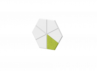 FO Набор настенной  мозаики "Лед",  
6 шт 46х40х1,2 (17 Хвойно-зеленый)