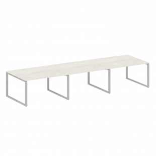 Metal System Перег. стол (3 столешницы) на О-оразном м/к БО.ПРГ-3.3 Дуб наварра/Серый металл 4200*1235*750