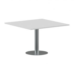 Конференц стол ПРГ-6 Белый/Алюминий 1200х1200х750 (imago)