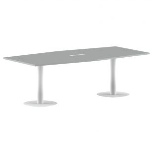 IMAGO Конференц стол ПРГ-4 Металлик/Белый 2400х1200х750