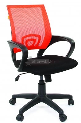 Сhairman 696 - небольшое кресло со сетчатой спинкой - Сетка красная