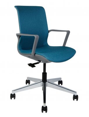 Кресло офисное / Некст / синяя ткань / темно серый пластик