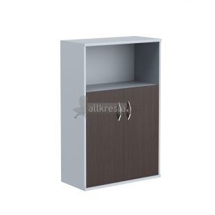 IMAGO Шкаф с глухими малыми дверьми СТ-2.1 Венге Магия/Металлик