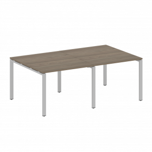 Metal System Перег. стол (2 столешницы) на П-образном м/к БП.ПРГ-2.1 Вяз/Серый металл 2000*1235*750