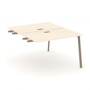 Estetica Двойной стол приставка к опорным тумбам ES.D.SPR-2-LP Сатин/Латте металл 1180*1500*750