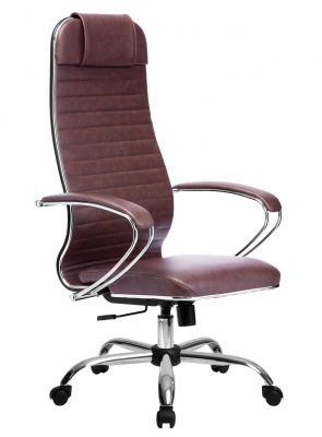 Офисное кресло Kin/Кин CH (к6.1) - кожа рец. NewLeather темно-коричневая