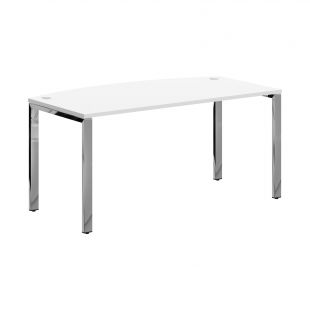 Купить xten gloss стол руководителя xget 169.1 белый/нержавеющая сталь 1600х867х750