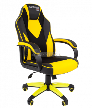 Офисное кресло Chairman game 17 экопремиум черный/желтый