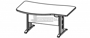 Купить берлин rus стол с брифинг-зоной на металлическом l-каркасе сбзм 180 l/r (180х100х74)