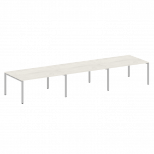 Metal System Перег. стол (3 столешницы) на П-оразном м/к БП.ПРГ-3.4 Дуб наварра/Серый металл 4800*1235*750