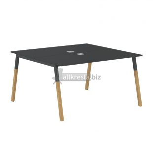 ФОРТА Стол FWST 1313 Черный графит/Черный графит-Бук 1380х1370х733 (forta) ФОРТА Стол FWST 1313 Черный графит/Черный графит-Бук 1380х1370х733 (forta)