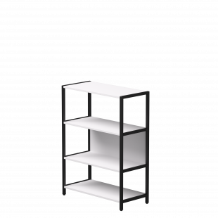 Стеллаж металлический средний ЭВО Евп 830х385x1120 Белый/Черный