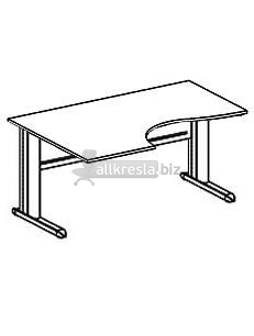 Купить эрго rus стол письменный на металлокаркасе с приставными сторонами 80 и 60 см ем127l (1600х1100х760)