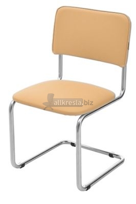 Офисный стул Сильвия хром (экокожа do 743 желтый) (x5 шт. в коробке)