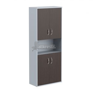 IMAGO Шкаф с двумя комплектами глухих малых дверей СТ-1.5 Венге Магия/Металлик