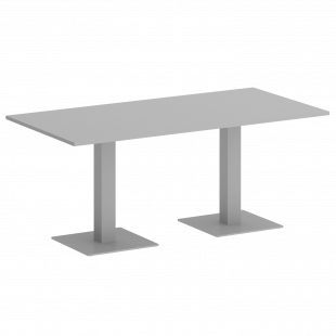Home Office Стол прямоугольный VR.SP-5-180.2 Серый/Серый металл 1800*900*750