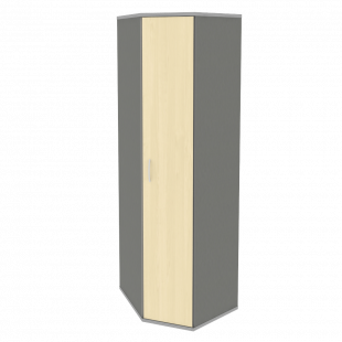 Riva Стеллаж уголовой с дверью А.СТ-1.10 Клён металлик 600*600*1975