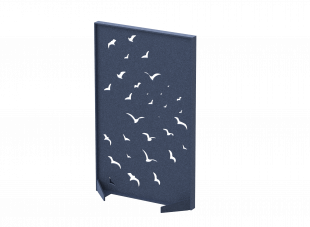FO Перегородка с декором "Перелетные птицы" 80х40х160 (05 Синий шторм)
