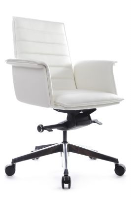 Кресло В1819-2 Белый (6207) натуральная кожа