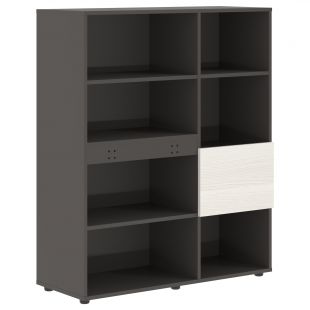 ЭДИС Стеллаж EHC 1145 Ясень Траун/Мокко 1120х430х1355 (edis)