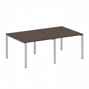 Metal System Перег. стол (2 столешницы) на П-образном м/к БП.ПРГ-2.1 Венге/Серый металл 2000*1235*750