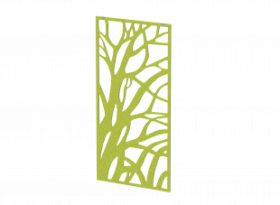 FO Перегородка с декором "Старое дерево" (фурнитура в комплекте) 100х1,2х200 (17 Хвойно-зеленый)