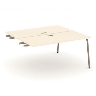 Estetica Двойной стол приставка к опорным тумбам ES.D.SPR-4-LK Сатин/Латте металл 1580*1500*750