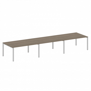 Metal System Перег. стол (3 столешницы) на П-оразном м/к БП.ПРГ-3.4 Вяз/Серый металл 4800*1235*750