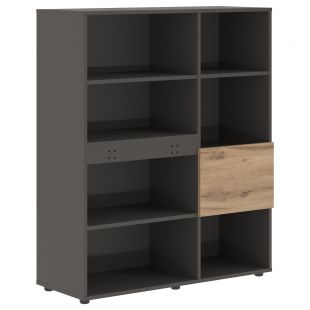 ЭДИС Стеллаж EHC 1145 Дуб Денвер светлый/Мокко 1120х430х1355 (edis)